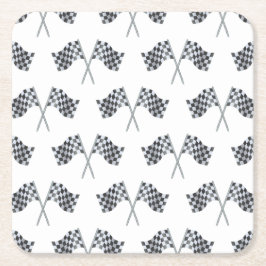 Race Flag Babydusche Napkin Rechteckiger Pappuntersetzer