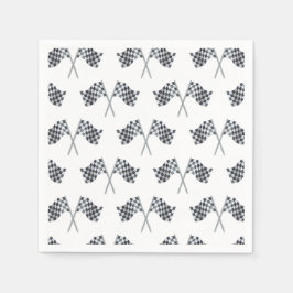 Race Flag Babydusche Napkin Serviette