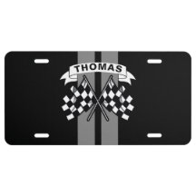 Race Flag Grau Race Streifen Personalisiert
