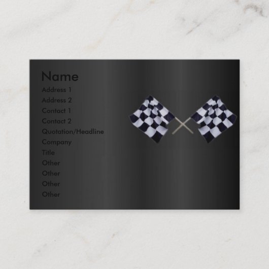 Race Flag Visitenkarte (Vorderseite)