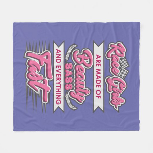 Race Girls sind aus Beauty und Sass Fleecedecke (Vorderseite (Horizontal))