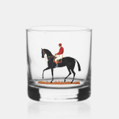 Race Horse Derby Jockey Vintag Style Whiskyglas (Vorderseite)