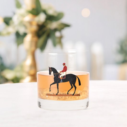 Race Horse Derby Jockey Vintag Style Whiskyglas (Insitu (Hochzeit))