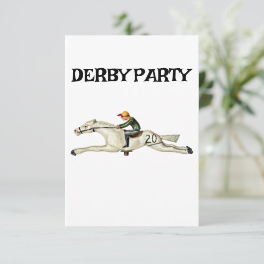 RACE HORSE DERBY-PARTY EINLADUNG (Stehend Vorderseite)