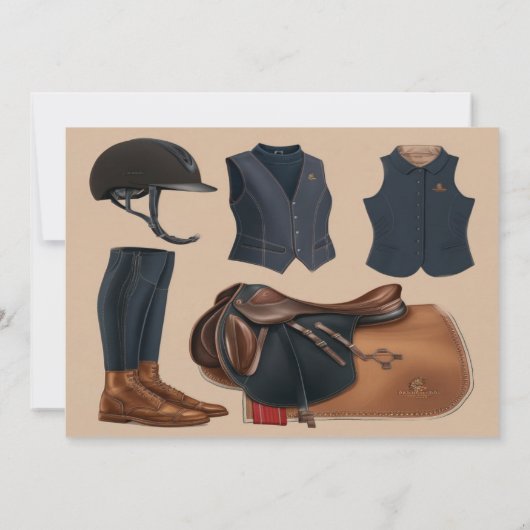 Race Horse Derby Party Einladung (Rückseite)