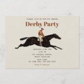 Race Horse Derby Party Equestrian Racing Birthday Einladung (Vorderseite)