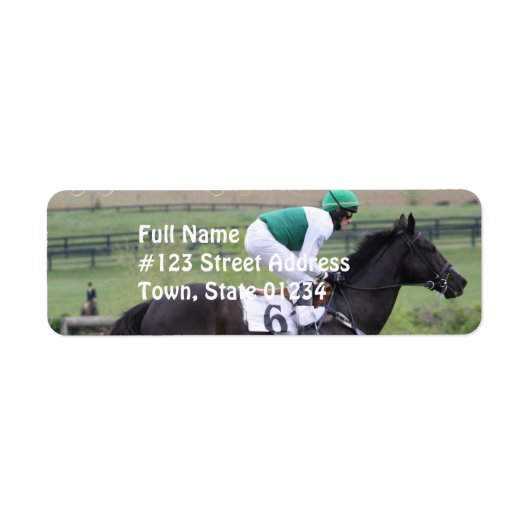 Race Horse Galloping Mailing Labels (Vorne)