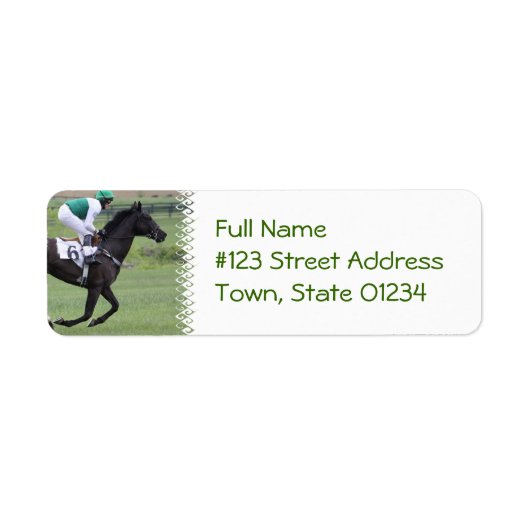 Race Horse Galloping Mailing Labels (Vorne)