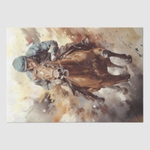 Race Horse Jockey Entschlossenheit Seidenpapier