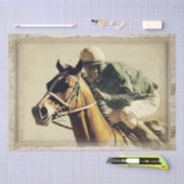 Race Horse Jockey Vintag Decoupage Seidenpapier (Handwerk)