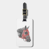 Race Horse Portrait Silks Gepäckanhänger (Vorderseite vertikal)