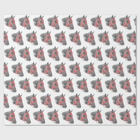 Race Horse Portrait Silks Geschenkpapier (Flach)
