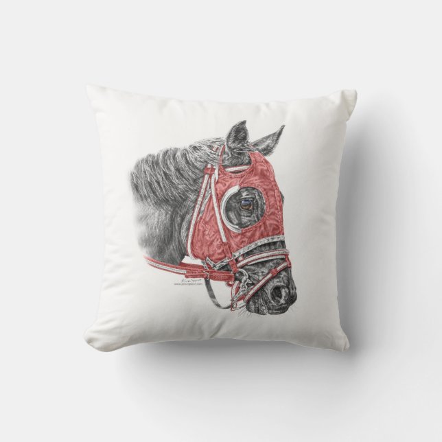 Race Horse Portrait Silks Kissen (Vorderseite)