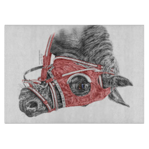 Race Horse Portrait Silks Schneidebrett