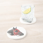 Race Horse Portrait Silks Untersetzer (Seite)