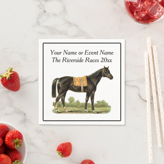 Race Horse Show Party Event Steeplechase Derby Spa Serviette (Beispiel)