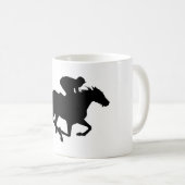 Race Horse Silhouette Kaffeetasse (VorderseiteRechts)