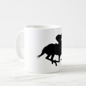 Race Horse Silhouette Kaffeetasse (Vorderseite Links)
