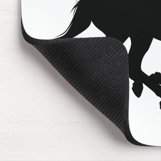 Race Horse Silhouette Mousepad (Ecke)