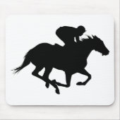 Race Horse Silhouette Mousepad (Vorne)