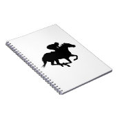 Race Horse Silhouette Notizblock (Rechte Seite)