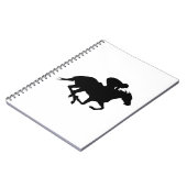 Race Horse Silhouette Notizblock (Linke Seite)