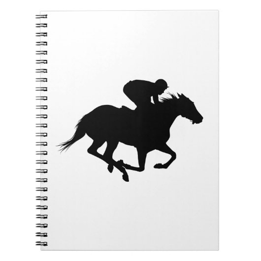 Race Horse Silhouette Notizblock (Vorderseite)