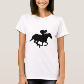 Race Horse Silhouette T-Shirt (Vorderseite)