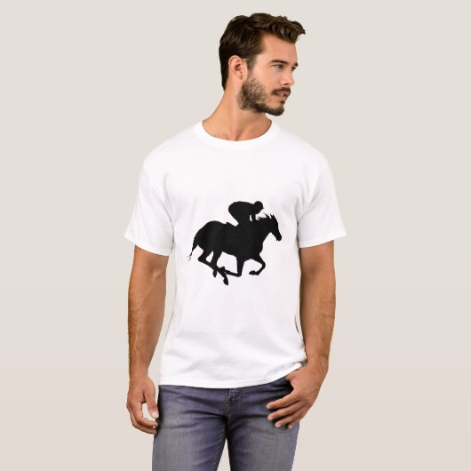 Race Horse Silhouette T-Shirt (Vorne ganz)