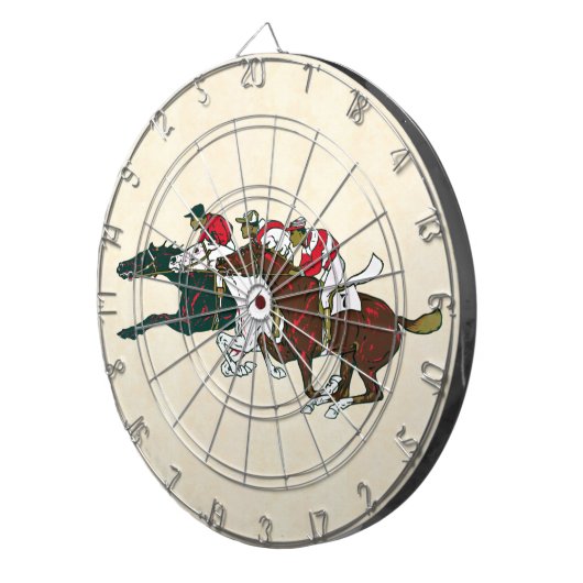 Race Horses Dart Board Dartscheibe (Vorderseite rechts)