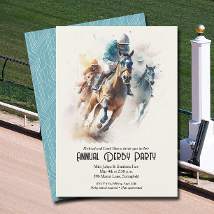 Race Horses Derby Party Einladung