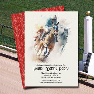 Race Horses Derby Party Einladung