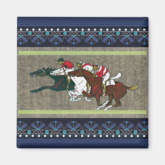 Race Horses Kühlschrankmagnet (Vorne)