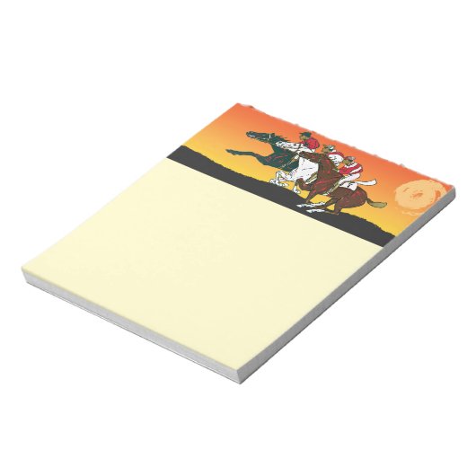 Race Horses Notepad Notizblock (Rotiert)