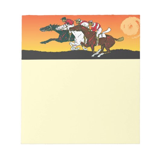 Race Horses Notepad Notizblock (Vorderseite)