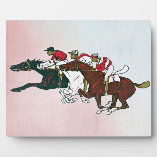 Race Horses Plaque Fotoplatte (Vorderseite)
