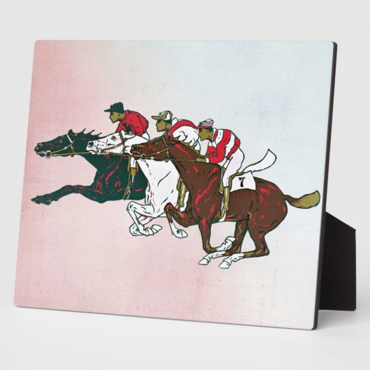 Race Horses Plaque Fotoplatte (Seite)