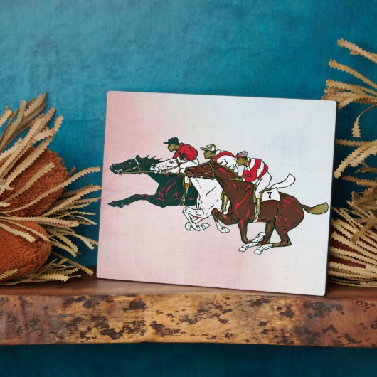Race Horses Plaque Fotoplatte (Seite)
