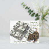 Race, Howard Zinn Postkarte (Stehend Vorderseite)