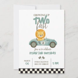 Race On Over – Car-Themed Birthday Invite Einladung