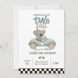 Race On Over – Car-Themed Birthday Invite Einladung