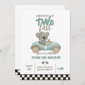 Race On Over – Car-Themed Birthday Invite Einladung (Vorne/Hinten)