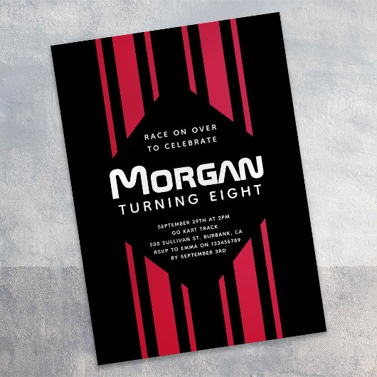 Race on Over Racing Cars Birthday Party Einladung