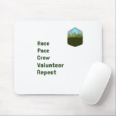 Race Pace Crew Volunteer Repeat Mousepad (Mit Mouse)