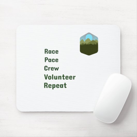 Race Pace Crew Volunteer Repeat Mousepad (Mit Mouse)
