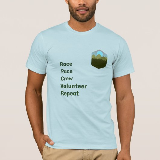 Race Pace Crew Volunteer Repeat T-Shirt (Vorderseite)