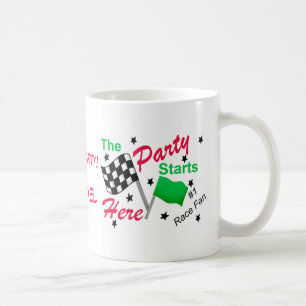 Race Party Startet den Namen Personalisiert Checke Kaffeetasse