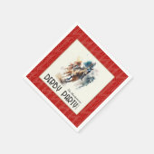 Race Pferdes Derby Party Red Serviette (Ecke)