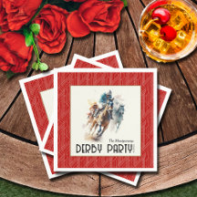 Race Pferdes Derby Party Red