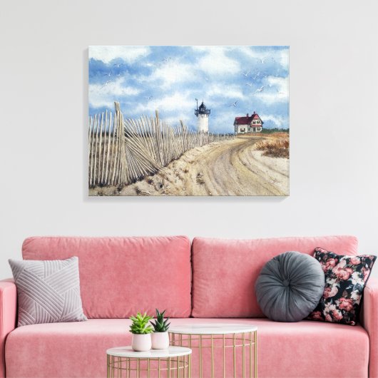 " Race Point Light" StretchCanvas Print Leinwanddruck (Insitu (Wohnzimmer))
